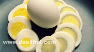 عدد السعرات الحرارية في البيض